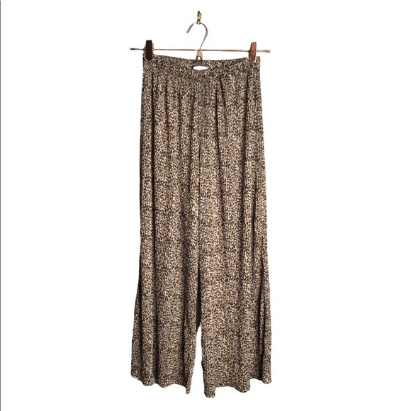ASOS | High Waist Animal Print Pleated Pants Flare Leg Cropped pants - Picture 3 of 7